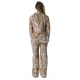 thumbnail image 3 of #FollowMe Printed Flannel Button-Front PJ Pant Set  Classic, Cozy Sleepwear (Leopard, Medium), 3 of 3