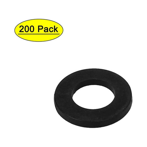 Unique Bargains M6 x 12mm x 1.2mm Nylon Flat Insulating Washers Gaskets Spacers Fastener 200Pcs