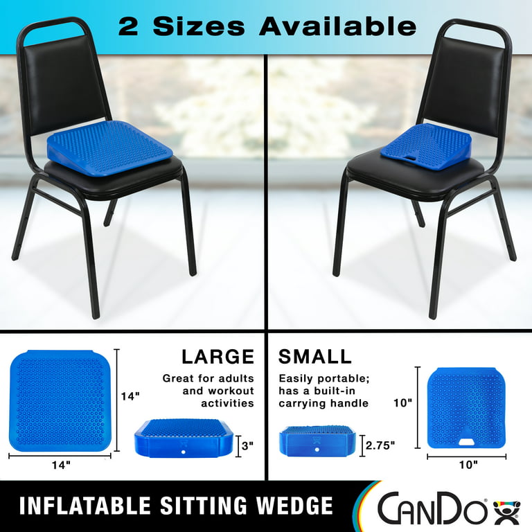 CanDo Sitting Wedge Active Seat Wobble Cushion for Posture, Back Pain,  Stress Relief, Restlessness and Anxiety. Child Size, 10 x 10