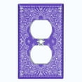 thumbnail image 2 of Metal Light Switch Plate Cover Purple Floral Bandana Paisley Tile Pattern TIL047, 2 of 13