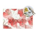 thumbnail image 4 of YFYANG Washable Heat-Resistant Placemats, 70% PVC/30% Polyester, Red Flower Oil Painting Pattern Kitchen Table Mat, 12" x 18" 4 Piece, 4 of 6