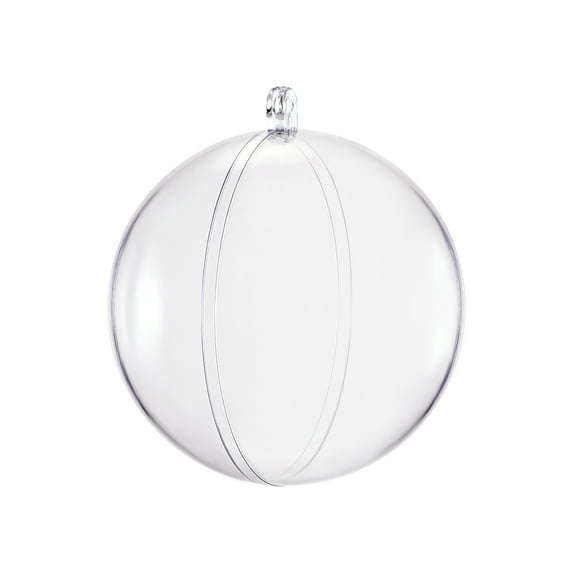 10 Pack 2 inch(50mm) Clear Plastic Ornaments Ball for Christmas Tree Ornaments Hanging