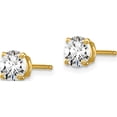 thumbnail image 2 of 10K Yellow Gold Round 4-Prong 1.00Ct. Diamond Stud Earrings - Jbsp, 2 of 5