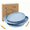 Blue[4PCS], variant on Bxaolu 4 PCS Wheat Straw Plates, 5.9 Inch Reusable Plastic Unbreakable Dinner Plates for Kitchen, Dishwasher & Microwave Safe (Beige)