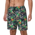 thumbnail image 2 of Balery Dinosaur Plays Soccer Mens Swim Trunks Swim Shorts for Men Quick Dry Inseam Beach Shorts with Compression Liner Pocket-3X-Large, 2 of 9