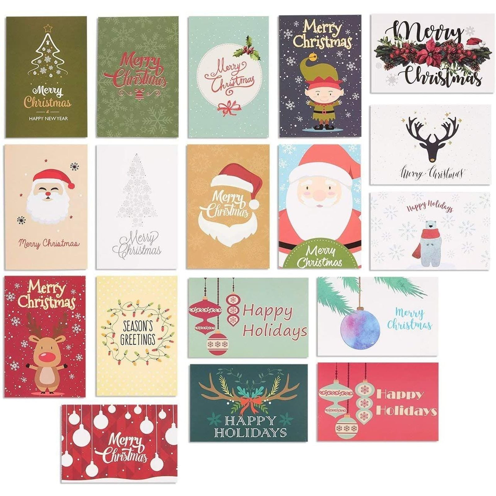 Best Paper Greetings 36 Pack Kraft Merry Christmas Greeting Cards With  Envelopes, 6 Holiday Yuletide Character Designs, 4 X 6 In : Target