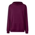 thumbnail image 4 of Kaprioy Womens Oversized Sweatshirt Essentials Hoodie Fleece Sweatshirts Fall Winter Fashion Pullover Sweaters Fashion Y2k Clothes Dark Purple, XXL, 4 of 5