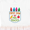 thumbnail image 4 of Inktastic 1st Day of Preschool Crayons and Apple Back to School Girls Toddler Dress, 4 of 5