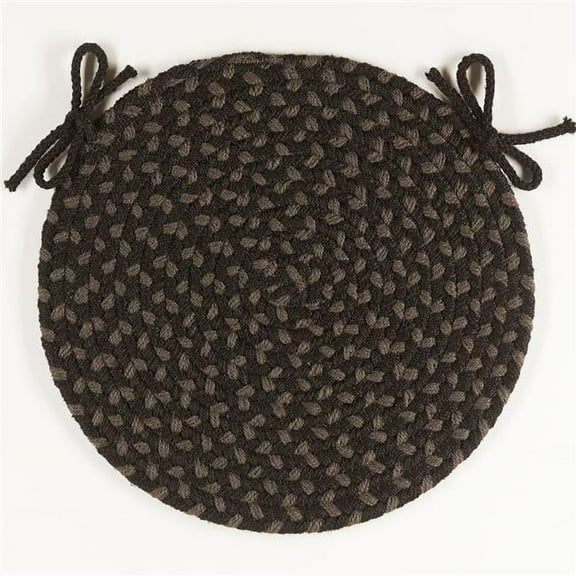 Rhody Rug TR82A015X015 15 in. Twin River Chair Pad, Black & Multi Color