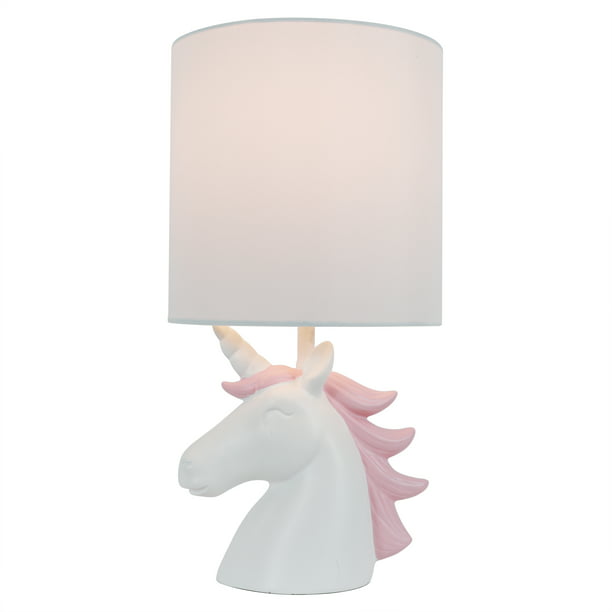 Kids Unicorn Table Lamp, White and Pink, Your Zone, - Walmart.com