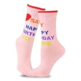 thumbnail image 6 of TeeHee Women Happy Birthday Cotton Crew Socks 4-Pack (Happy Birthday), 6 of 8