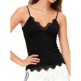 thumbnail image 4 of Women Camisoles Lace V Neck Tank Top Spaghetti Strap Slim Fitted -Tops Going Out Y2K Shirts Black S, 4 of 10