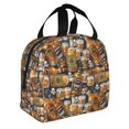 thumbnail image 2 of Easygdp Vintage Bottles Bolsa Térmica Premium - Tela Oxford Impermeable, Gran Capacidad, Bolsillo Frontal, Unisex para Trabajo, Escuela, Actividades al Aire Libre y Picnics, 2 of 8