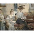 thumbnail image 2 of Hermann Von Uhde, Fritz Karl 18x15 White Modern Wood Framed Museum Art Print Titled - Evening Music, 2 of 4