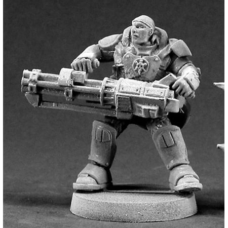 Heavy Gear Miniatures - Reaper Miniatures Reggie Van Zandt, IMEF Heavy Gunner #50022 Chronoscope Figure