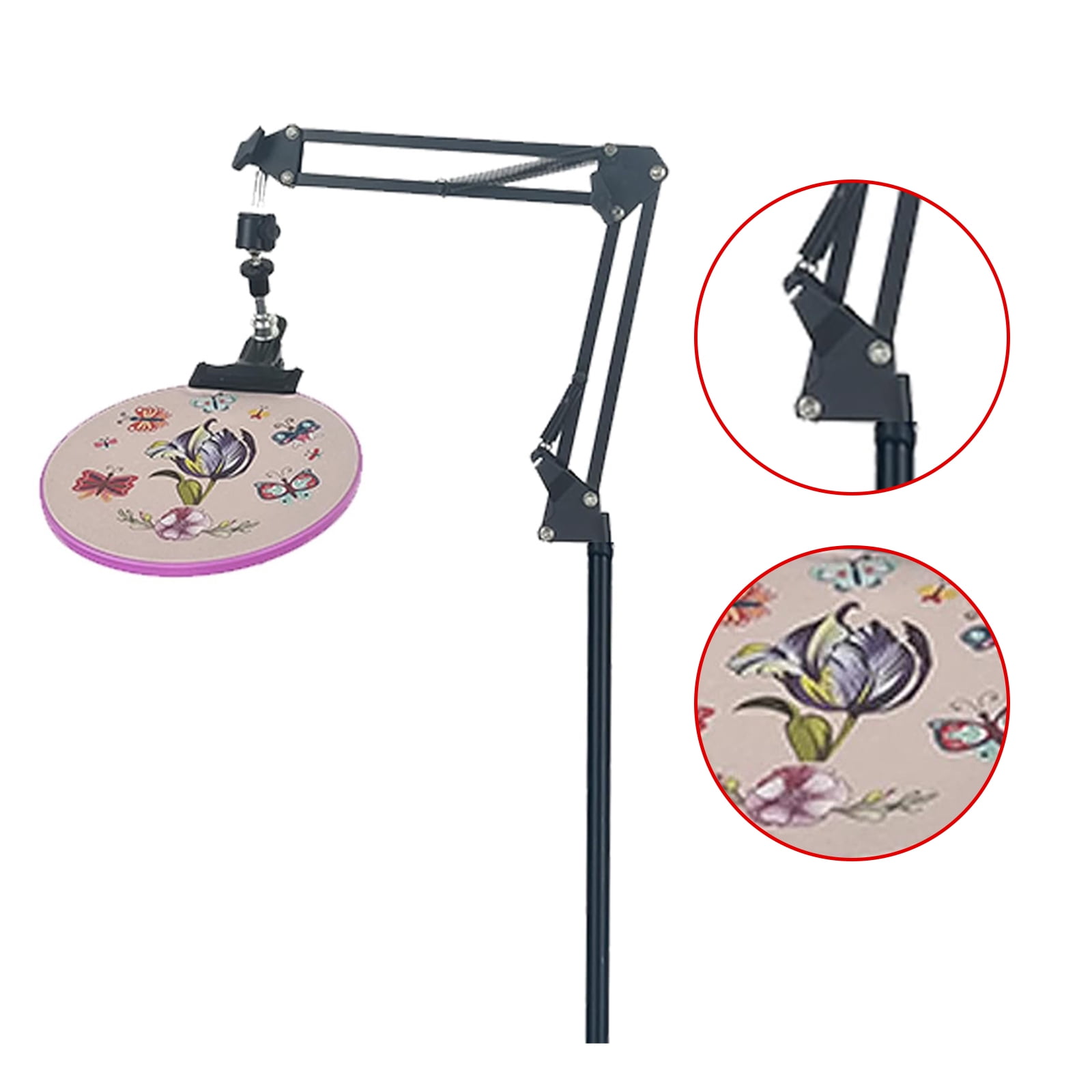 Embroidery Lap Stand Adjustable Embroidery Hoop Stand Easy to Use Embroidery Frame Stand for Craft Embroidery Sewings