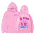 thumbnail image 1 of Tenues d'Automne pour Femmes 2024, Chandail à Capuchon pour Femmes Quotidien Polyvalents Décontractés Col Rond Chandails en Molleton Manches Longues Imprimé Haut Chandails en Molleton (Rose, TG), 1 of 4
