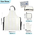 thumbnail image 3 of Off-white and White Stripes 5 Pcs Kitchen Set Heat Resistant Oven Mitts and Non-Slip Pot Holders with Adjustable Cooking Apron, 3 of 6