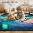 thumbnail image 4 of ODIKA Playroom Galaxy Theme Constellation Lines Motifs Science Classroom for Queen Size Bedroom, Under Bed, Master , Foldable Easy Care, 4 of 5