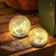 thumbnail image 1 of Solar Garden Lights Outdoor Cracked Glass Ball Waterproof Wireless Warm White Led Lamp, 1 of 5