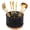 Black Rose, variant on Tzdxfgl 360° Rotating Kitchen Metal Utensil Holder, 5 Compartment Countertop Silverware Organizer, Black
