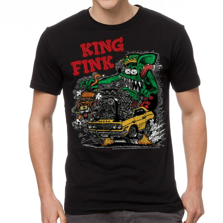 Rat Fink King Fink Men Black T-Shirt NEW Size M, Male Medium
