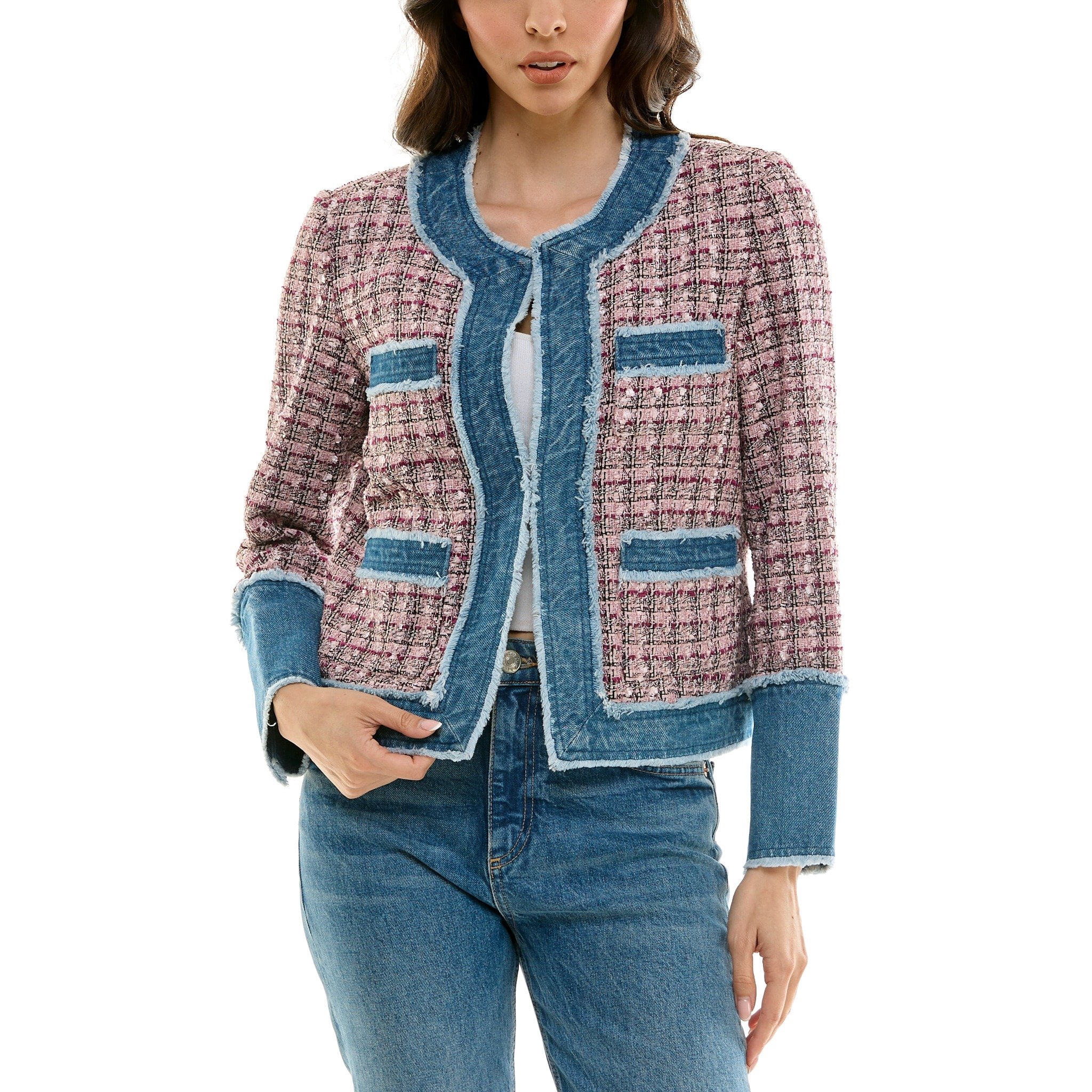 Nanette Lepore Women's Tweed Denim Jacket, Sizes S-XL
