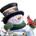 thumbnail image 4 of The Bradford Exchange Thomas Kinkade Snow Bellies Snowglobe Collection Issue #2 “Dashing Through The Snow” Illuminated Snowman Village Scene 7-inches, 4 of 6