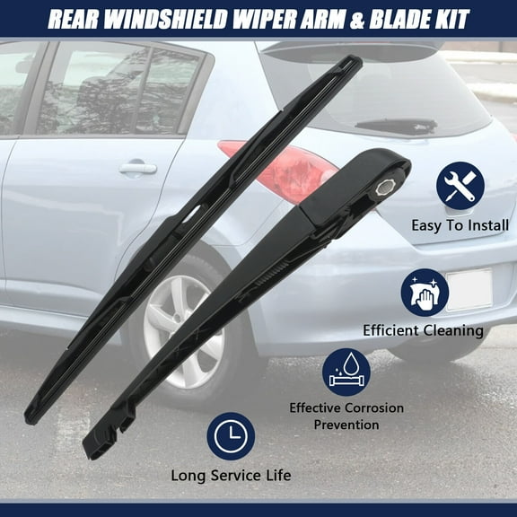 Rear Windshield Wiper Arm & Blade for Nissan Versa 2007 2008 2009 2010 2011