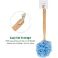 thumbnail image 4 of Shower Sponge Loofah Back Scrubber,Casewin PE Soft Mesh Loofah Body Scrubber with Long Wooden Handle, Bath Sponge for Men Women (Blue), 4 of 6