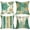 Green Winter, variant on Hello Winter Vibes Pine Tree Decorative Throw Pillow Covers 16 x 16 Set of 4, Green Get Cozy Snowflake Stripes Porch Outdoor Home Decor, Christmas Let It Snow Seasonal Couch Cushion Case