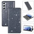 thumbnail image 1 of Feishell for Samsung Galaxy S23 Plus 6.6 inch Wallet Case,Fashion Bling Glitter PU Leather Magnetic Closure Folio Card Slot Flip Kickstand Slim Phone Case for Women Girls,Gray, 1 of 8