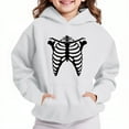 thumbnail image 2 of HomeDM Kids Boys Girls Sweatshirts Casual Long Sleeve Hoodie Sweatshirts with Pocket Graphic Sweatershirt Pullover Tops - White/4-5 Years, 2 of 4