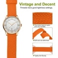 thumbnail image 2 of Bracelet Unisexe en Nylon Perlon avec Boucle Argentée en Acier Inoxydable, Orange, 14 mm, 2 of 6