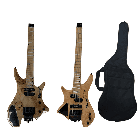 4 String Bass/ 6 String Lead Headless Tremolo Busuyi Guitar Lefty   bag