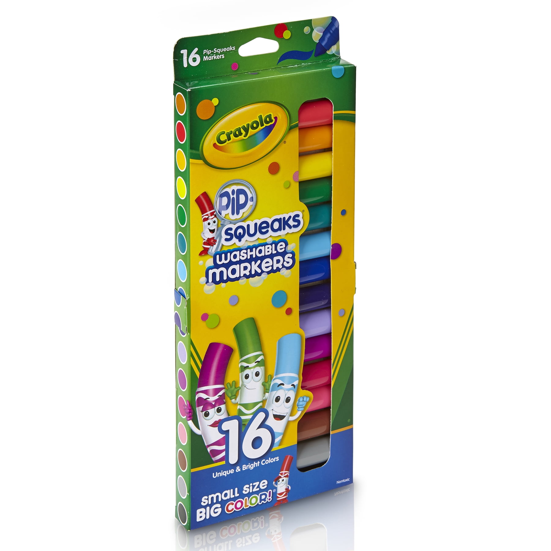 Crayola Pip Squeaks Washable Markers, Conical Tip, 16 Per Box, 3 Boxes
