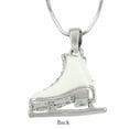 thumbnail image 2 of SheridanStar Silver Tone 3D Ice Skate Figure Skater Crystal Reversible Pendant Necklace for Teens Women (Pink), 2 of 4