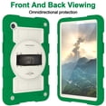 thumbnail image 4 of Kids Friendly Case for Samsung Galaxy Tab A9+ 11.0" 2023 SM-X210 / SM-X215 / SM-X216 Tablet Case - with Rotate Wristband Hidden Stand Shoulder Strap Military Grade Shockproof Cover - Deep Green, 4 of 7