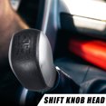 thumbnail image 2 of 5 Speed Gear Shift Knob Manual Gear Shift Lever Shifter Head Knob for Citroen for Peugeot Black Faux Leather Silver Tone, 2 of 6