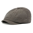 thumbnail image 5 of Mens Flat Cap 8 Panel Washed Corduroy Outdoor Sun Protection Newsboy Cap,Color:Grey,Size:One Size, 5 of 5