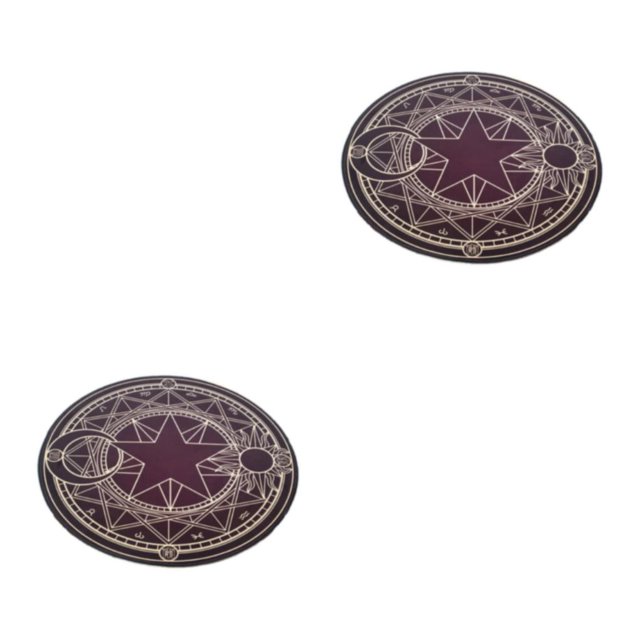 mmirethe Anti-skid Floor Mat - Polyester Made Round Easy To Clean Skin-friendly Round Carpet Safe Cartoon Yellow Line Starts 60cm 2Set