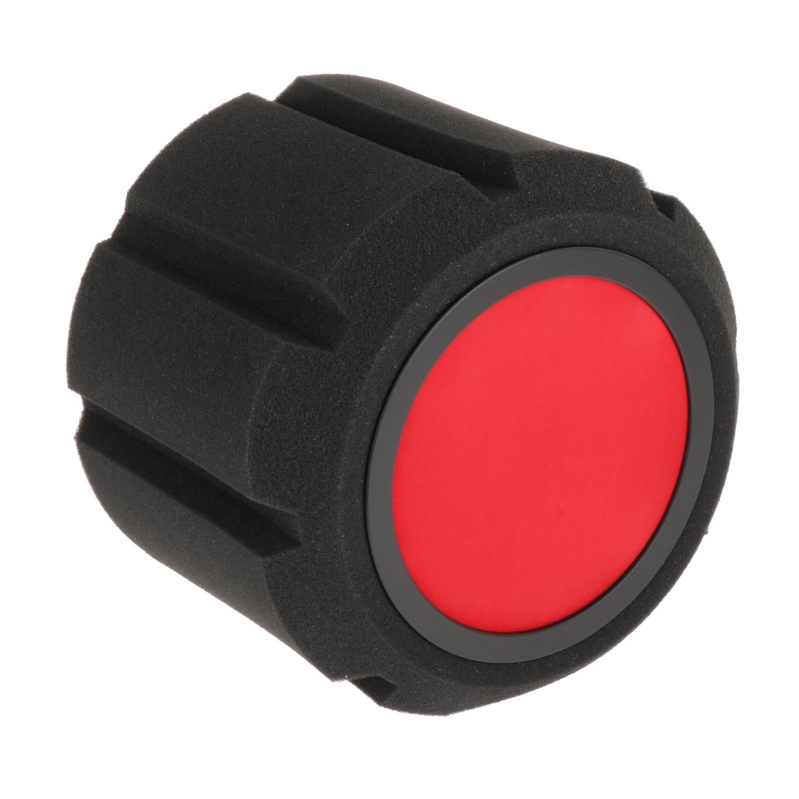 Sound Absorbing Microphone Screen Acoustic Sponge Portable Acoustic Filter Foam Cover Microphone for Outdoor Red