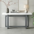 thumbnail image 2 of MODERNLUXE 59.1" Extra Long Entryway Table with Unique Triple Rectangle Design, Wood Console Table Sofa Table for Hallway, Living Room,Kitchen,Dark Grey, 2 of 8