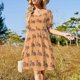 thumbnail image 5 of Vestido de manga corta con estampado de tigre de Luisiana, vestidos largos con velo, vestido vintage de verano para mujer., 5 of 8