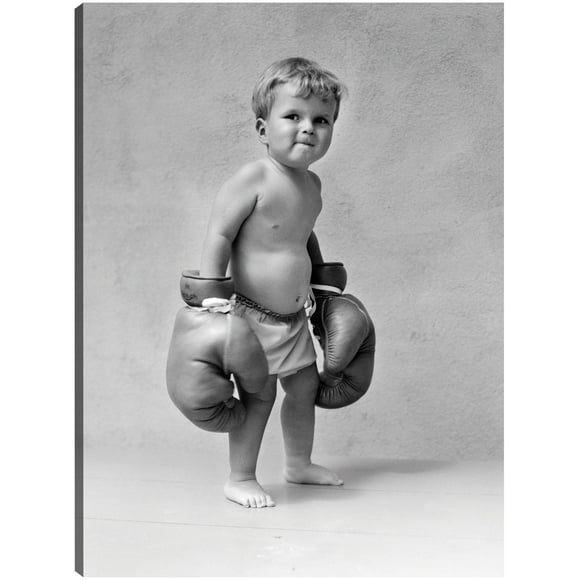 Cuadro Decorativo | Fine Art Tj | Boxeo Bebé Niño Por Vintage Images - 117 x 89 cm