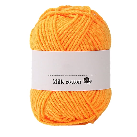 Fwttom Cotton Yarn for Crocheting, Colorful Hand Knitting 25g Knitting Crochet Milk Soft Baby Cotton Wool Yarn