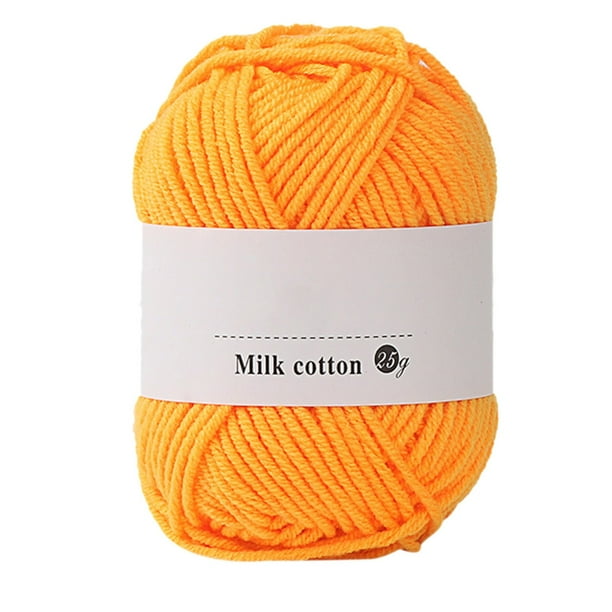 Hilo de algodón leche colorido para punto y ganchillo - madejas de 25g, mezcla acrílica suave, 65 metros, aguja calibre 9 recomendada, manualidades y accesorios DIY