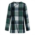 thumbnail image 4 of Stichou Cardigan Sweaters For Women 2025,Plaid Casual Long Sleeve Open Front Work Blouses Fall Jacket Work Clothes Cardigans Green M, 4 of 4