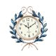 thumbnail image 1 of Reloj de pared moderno de metal, silencioso y decorativo para el hogar, restaurante o entrada. Azul, 1 of 9