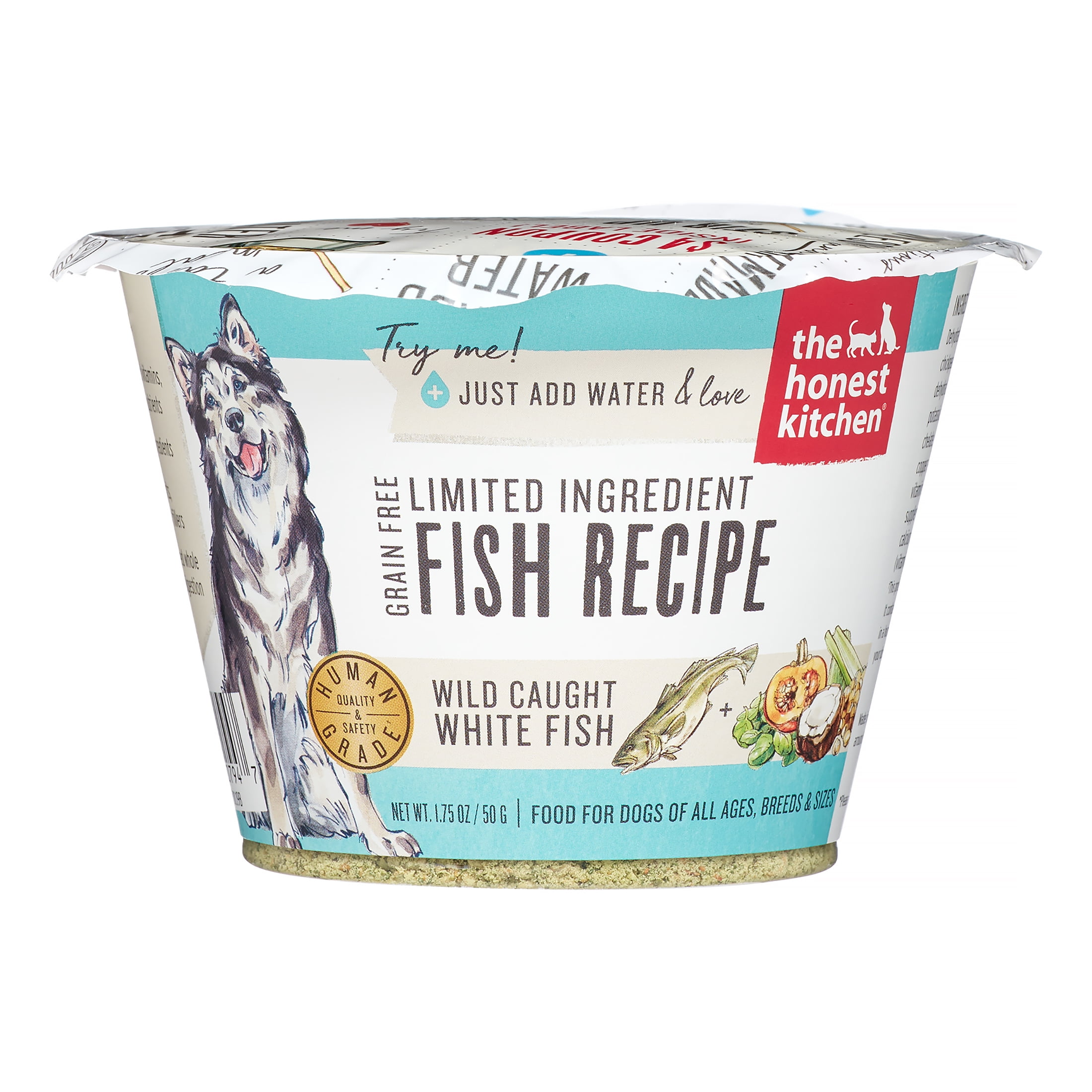 The Honest Kitchen Limited Ingredient Fish Dog Food Recipe, 1.75 oz. Single Serve Cup - Walmart
